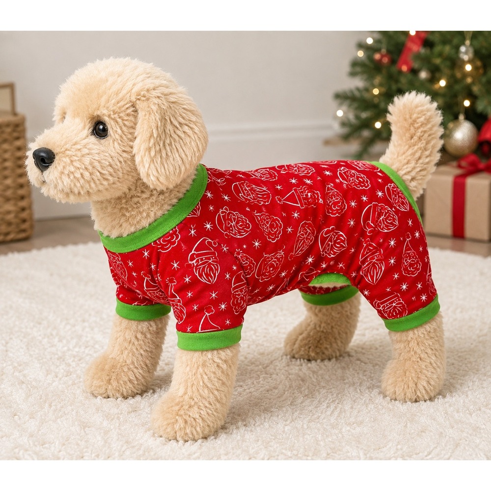 Wondershop Target Christmas Pet Pajamas Large Red Santa Print Dog PJs Up 80 lbs